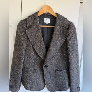Giorgio Armani Women's Black and Gray Blazer